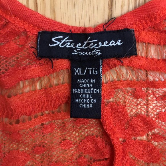 NWOT Lace Swim suit cover up top - Picture 8 of 12